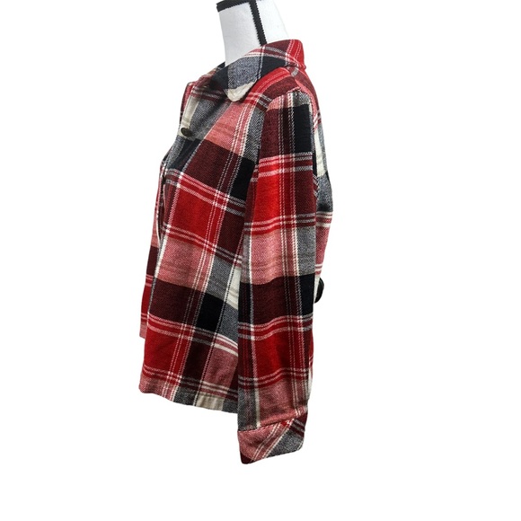 Vintage Allison Daley Gorgeous Buffalo (Red, Blk & white) Plaid Jacket Size 12P - Picture 3 of 9